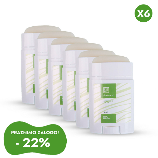 Naravni deodorant Limonska trava - Polletni paket (X6)