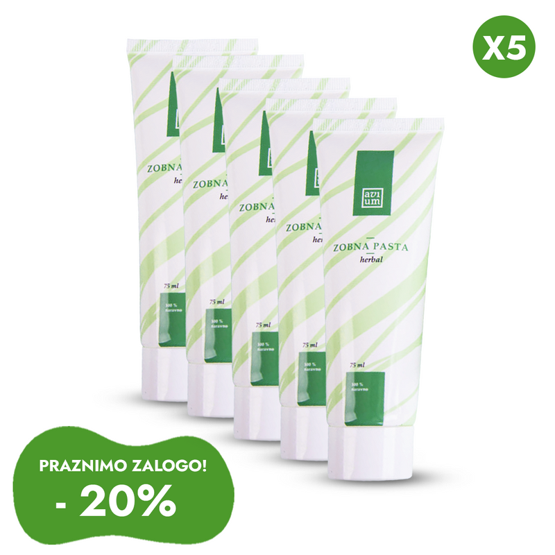 Naravna zobna pasta Herbal - (X5)