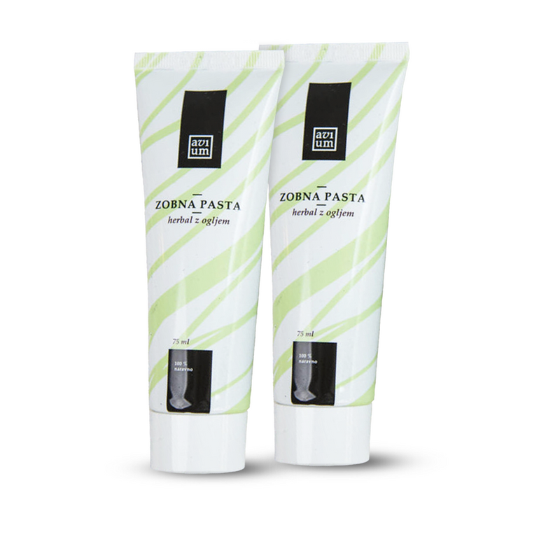Naravna zobna pasta Herbal z aktivnim ogljem